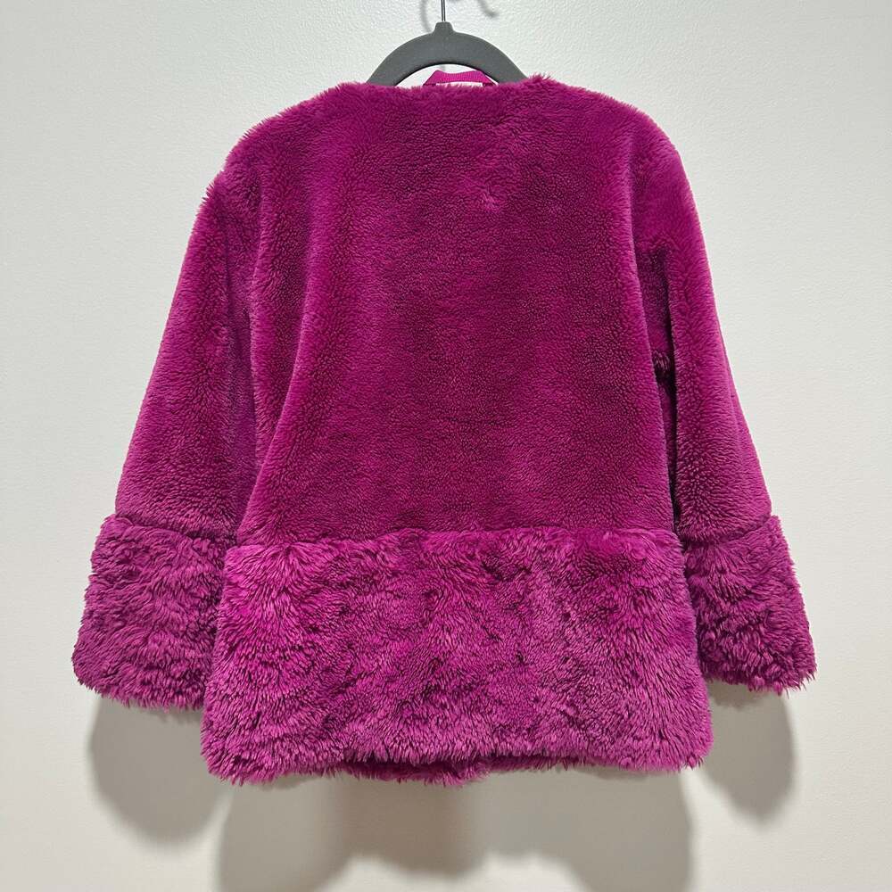 Cat & Jack Magenta Faux Fur Jacket, Sz 4T - Picture 2 of 4
